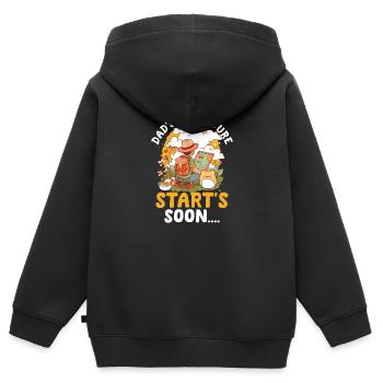 Future Dad Dads Adventure Starts Soon - Kids Premium Organic Zip-up Hoodie - black - Back - AI Model Kid Male (0cm)