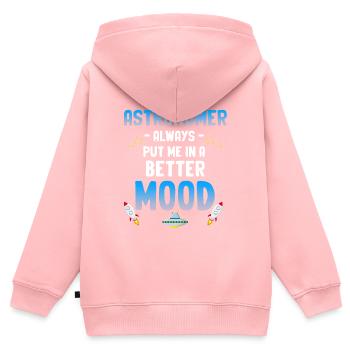 Astronomy has always put me in a better - Kids Premium Organic Zip-up Hoodie - rose - Back - AI Model Kid Female (0cm)