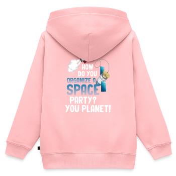 How to organize a space party? You - Kids Premium Organic Zip-up Hoodie - rose - Back - AI Model Kid Female (0cm)
