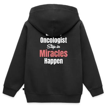 Wenn Der Onkologe Eingreift, Geschehen Wunder - Kinder Premium Organic Zip Hoodie - Schwarz - Hinten - AI Model Kid Male (0cm)