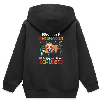 Bye Bye Kindergarten I'm Hanging In School Now - Kids Premium Organic Zip-up Hoodie - black - Back - AI Model Kid Male (0cm)