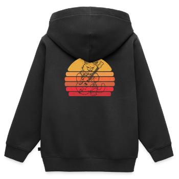 E Gitarre Elektrogitarre - Kinder Premium Organic Zip Hoodie - Schwarz - Hinten - AI Model Kid Male (0cm)