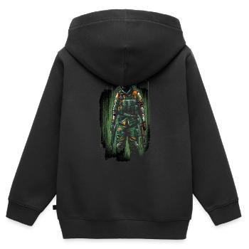Horrorfilm-fan Zombie-horror Klassischer - Kinder Premium Organic Zip Hoodie - Schwarz - Hinten - AI Model Kid Male (0cm)