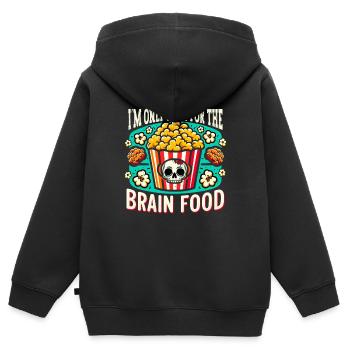 Horrorfilm-fan Zombie-horror Klassischer - Kinder Premium Organic Zip Hoodie - Schwarz - Hinten - AI Model Kid Male (0cm)
