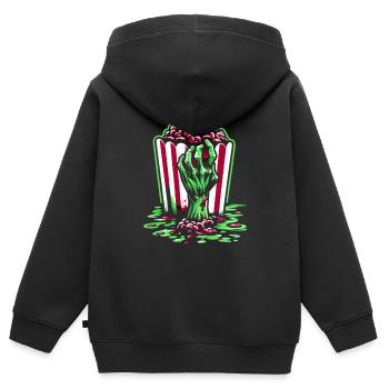 Horrorfilm-fan Zombie-horror Klassischer - Kinder Premium Organic Zip Hoodie - Schwarz - Hinten - AI Model Kid Male (0cm)