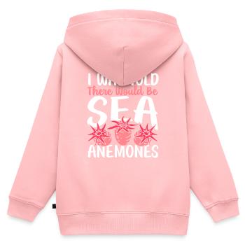 Cadeau d’anémones de mer - Sweat Premium à capuche zippé enfant bio - rose - Dos - AI Model Kid Female (0cm)