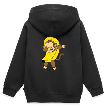 Tamponner - Sweat Premium à capuche zippé enfant bio - noir - Dos - AI Model Kid Male (0cm)