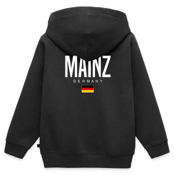 Mayence - Sweat Premium à capuche zippé enfant bio - noir - Dos - AI Model Kid Male (0cm)