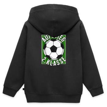 Avancement 2e année de la rentrée scolaire - Sweat Premium à capuche zippé enfant bio - noir - Dos - AI Model Kid Male (0cm)