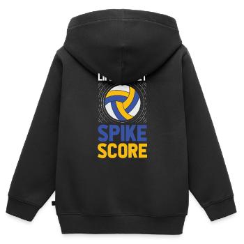 Volleyball Volleyballer - Kinder Premium Organic Zip Hoodie - Schwarz - Hinten - AI Model Kid Male (0cm)