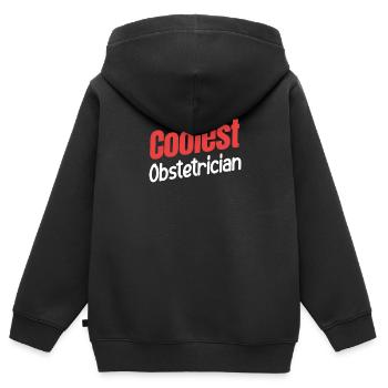 Coolster Geburtshelfer Geburtshelfer Gynäkologe - Kinder Premium Organic Zip Hoodie - Schwarz - Hinten - AI Model Kid Male (0cm)