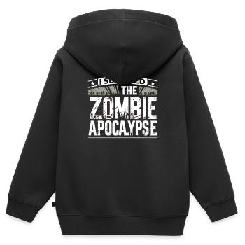 Horrorfilm-fan Zombie-horror Klassischer - Kinder Premium Organic Zip Hoodie - Schwarz - Hinten - AI Model Kid Male (0cm)
