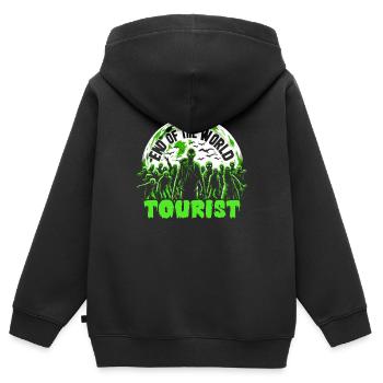 Horrorfilm-fan Zombie-horror Klassischer - Kinder Premium Organic Zip Hoodie - Schwarz - Hinten - AI Model Kid Male (0cm)