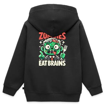 Horrorfilm-fan Zombie-horror Klassischer - Kinder Premium Organic Zip Hoodie - Schwarz - Hinten - AI Model Kid Male (0cm)