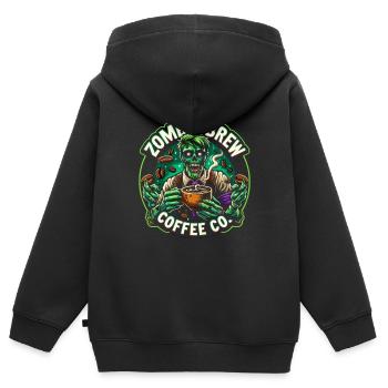 Horrorfilm-fan Zombie-horror Klassischer - Kinder Premium Organic Zip Hoodie - Schwarz - Hinten - AI Model Kid Male (0cm)
