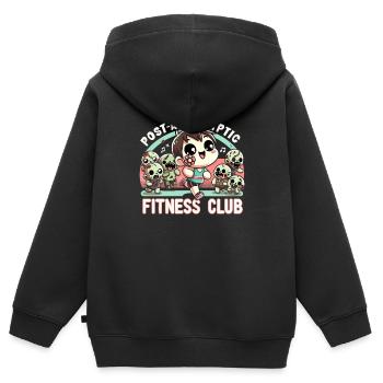 Horrorfilm-fan Zombie-horror Klassischer - Kinder Premium Organic Zip Hoodie - Schwarz - Hinten - AI Model Kid Male (0cm)