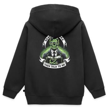 Horrorfilm-fan Zombie-horror Klassischer - Kinder Premium Organic Zip Hoodie - Schwarz - Hinten - AI Model Kid Male (0cm)