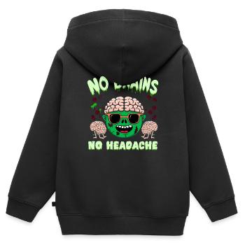 Horrorfilm-fan Zombie-horror Klassischer - Kinder Premium Organic Zip Hoodie - Schwarz - Hinten - AI Model Kid Male (0cm)