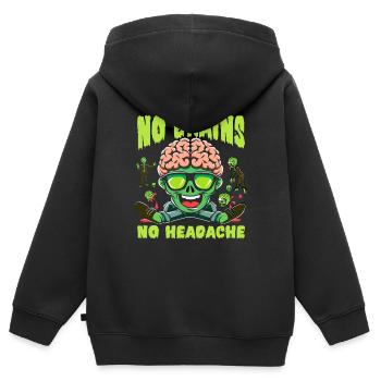 Horrorfilm-fan Zombie-horror Klassischer - Kinder Premium Organic Zip Hoodie - Schwarz - Hinten - AI Model Kid Male (0cm)