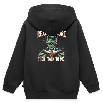 Horrorfilm-fan Zombie-horror Klassischer - Kinder Premium Organic Zip Hoodie - Schwarz - Hinten - AI Model Kid Male (0cm)