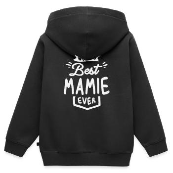 Die beste Mamie der Welt aller Zeiten Coole Geschenke für Mamie - Kinder Premium Organic Zip Hoodie - Schwarz - Hinten - AI Model Kid Male (0cm)