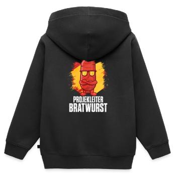 Bratwurst als Geschenk - Kinder Premium Organic Zip Hoodie - Schwarz - Hinten - AI Model Kid Male (0cm)