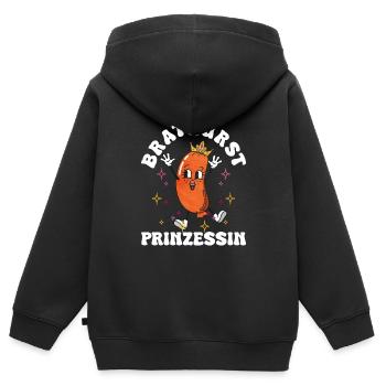 Bratwurst als Geschenk - Kinder Premium Organic Zip Hoodie - Schwarz - Hinten - AI Model Kid Male (0cm)