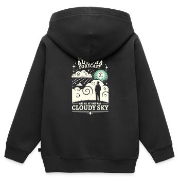 Polarlicht-aurora-verfolger Alaska Wilderness - Kinder Premium Organic Zip Hoodie - Schwarz - Hinten - AI Model Kid Male (0cm)