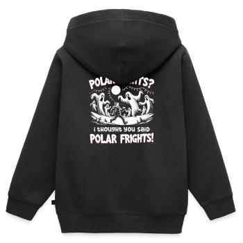 Polarlicht-aurora-verfolger Alaska Wilderness - Kinder Premium Organic Zip Hoodie - Schwarz - Hinten - AI Model Kid Male (0cm)