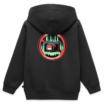 Polarlicht-aurora-verfolger Alaska Wilderness - Kinder Premium Organic Zip Hoodie - Schwarz - Hinten - AI Model Kid Male (0cm)