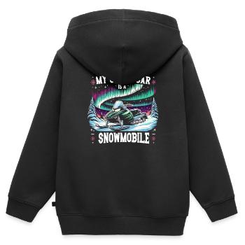 Polarlicht-aurora-verfolger Alaska Wilderness - Kinder Premium Organic Zip Hoodie - Schwarz - Hinten - AI Model Kid Male (0cm)