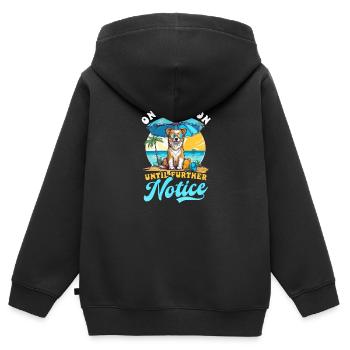 Summer Vacation On Vacation Until Further Notice - Kids Premium Organic Zip-up Hoodie - black - Back - AI Model Kid Male (0cm)