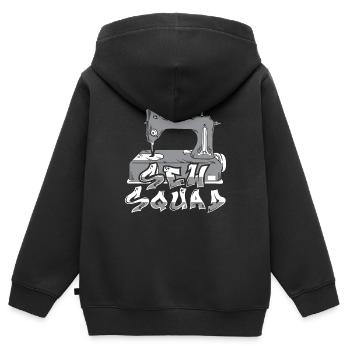 Machine à coudre Machine à coudre - Sweat Premium à capuche zippé enfant bio - noir - Dos - AI Model Kid Male (0cm)