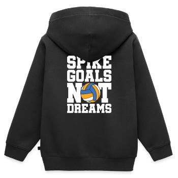 Volleyball Volleyballer - Kinder Premium Organic Zip Hoodie - Schwarz - Hinten - AI Model Kid Male (0cm)