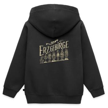 Erzgebirge Tradition Holzfigur Figur Motiv - Kinder Premium Organic Zip Hoodie - Schwarz - Hinten - AI Model Kid Male (0cm)