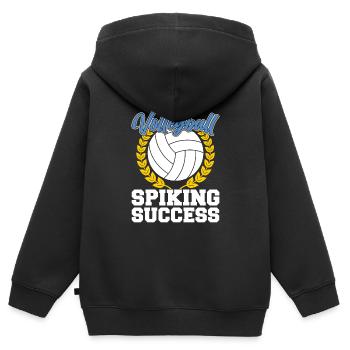 Volleyball Volleyballer - Kinder Premium Organic Zip Hoodie - Schwarz - Hinten - AI Model Kid Male (0cm)
