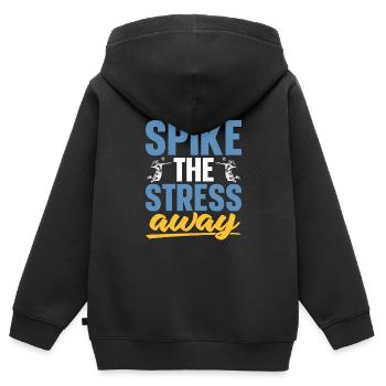 Volley-ball Volley-ball - Sweat Premium à capuche zippé enfant bio - noir - Dos - AI Model Kid Male (0cm)