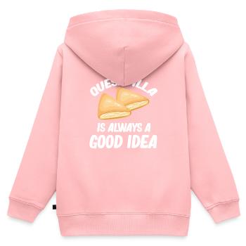 La quesadilla est toujours une bonne idée - Sweat Premium à capuche zippé enfant bio - rose - Dos - AI Model Kid Female (0cm)