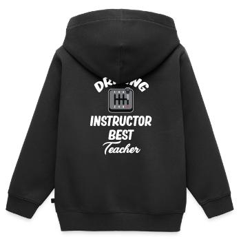Moniteur d’auto-école Meilleur moniteur Service Mécanicien - Sweat Premium à capuche zippé enfant bio - noir - Dos - AI Model Kid Male (0cm)