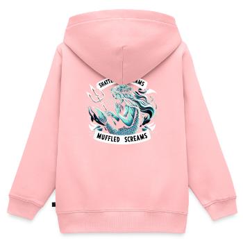 Gruselige Sirenen, Horror-meerjungfrau, Gruseliger - Kinder Premium Organic Zip Hoodie - Rosa - Hinten - AI Model Kid Female (0cm)