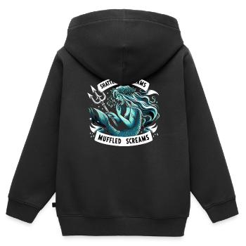 Creepy Sirens, Horror Mermaid, Creepy - Kids Premium Organic Zip-up Hoodie - black - Back - AI Model Kid Male (0cm)