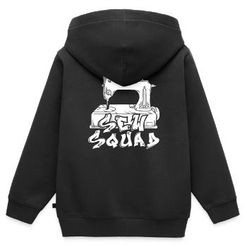 Machine à coudre Machine à coudre - Sweat Premium à capuche zippé enfant bio - noir - Dos - AI Model Kid Male (0cm)