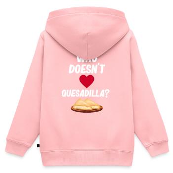 Qui n’aime pas la quesadilla ? Burritos Argentins - Sweat Premium à capuche zippé enfant bio - rose - Dos - AI Model Kid Female (0cm)