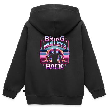 Ramenez des mulets 11 - Sweat Premium à capuche zippé enfant bio - noir - Dos - AI Model Kid Male (0cm)
