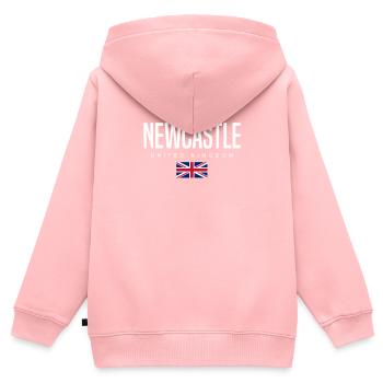 Newcastle, United Kingdom - Kids Premium Organic Zip-up Hoodie - rose - Back - AI Model Kid Female (0cm)