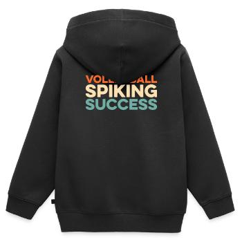 Volley-ball Volley-ball - Sweat Premium à capuche zippé enfant bio - noir - Dos - AI Model Kid Male (0cm)