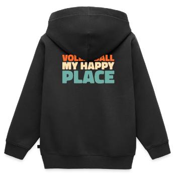 Volleyball Volleyballer - Kinder Premium Organic Zip Hoodie - Schwarz - Hinten - AI Model Kid Male (0cm)
