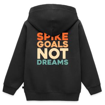Volley-ball Volley-ball - Sweat Premium à capuche zippé enfant bio - noir - Dos - AI Model Kid Male (0cm)