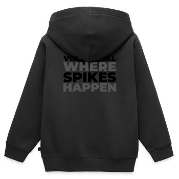 Volleyball Volleyballer - Kinder Premium Organic Zip Hoodie - Schwarz - Hinten - AI Model Kid Male (0cm)