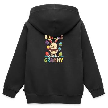 Christliche Osterhasen nennen mich Oma - Kinder Premium Organic Zip Hoodie - Schwarz - Hinten - AI Model Kid Male (0cm)